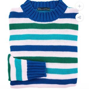 Kiel James Patrick Ocean Lagoon Striped Knit Sweater